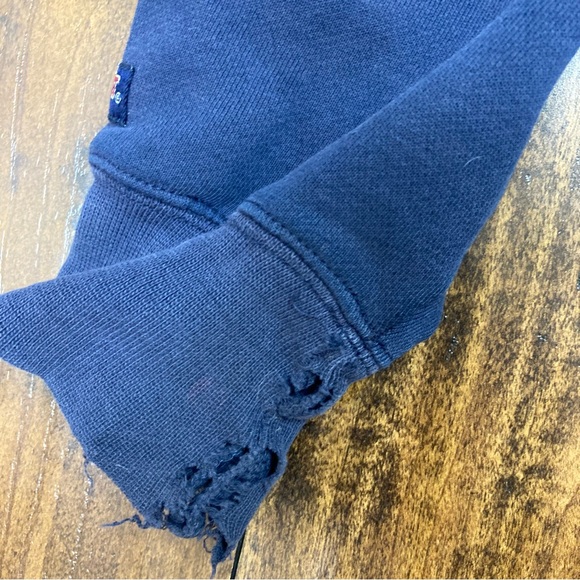 SAINT LOUIS UNIVERSITY Men’s Hoodie VINTAGE Jansport Distressed Blue SMALL - Picture 8 of 11